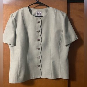 Vintage light green top/jacket (short sleeve)
